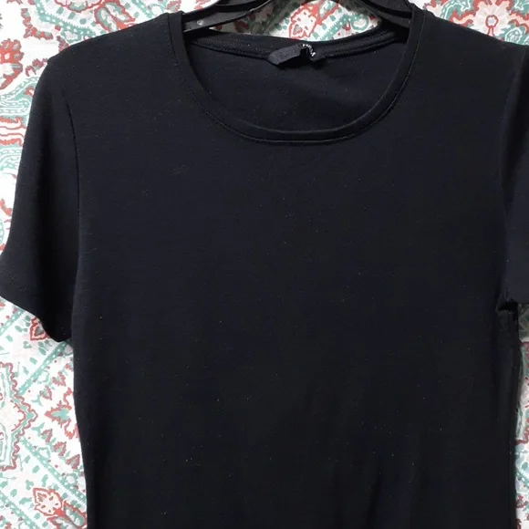 H&M Black Cotton T-Shirt, Size L - Picture 3 of 8